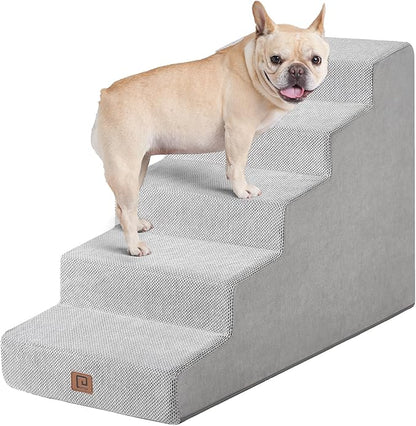 EHEYCIGA Dog Stairs for Small Dog 22.5”H 5-Step Slope