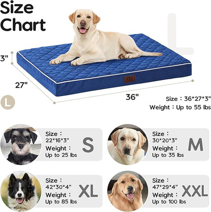 Orthopedic Dog Beds for Large Dogs with Removable Washable Cover 36 inch,