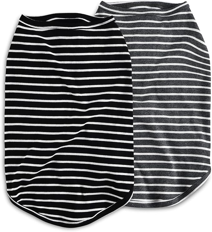Koneseve Dog Shirt Vest Lightweight Stretchy Dog T-Shirt 2 Pack
