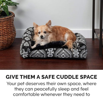 Furhaven Pillow Dog Bed for Large/Medium Dogs w/ Removable Bolsters & Washable Cover