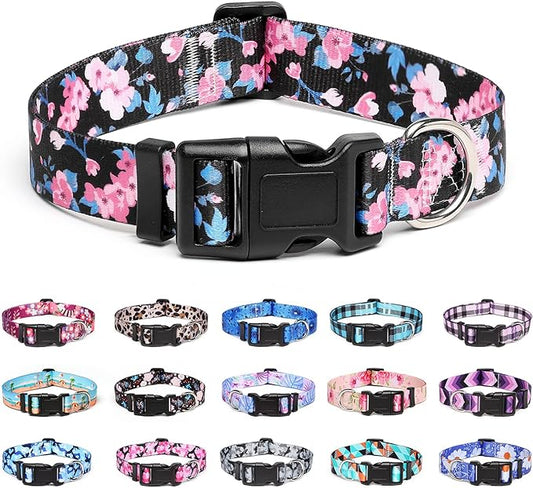 Adjustable Dog Collar with Patterns