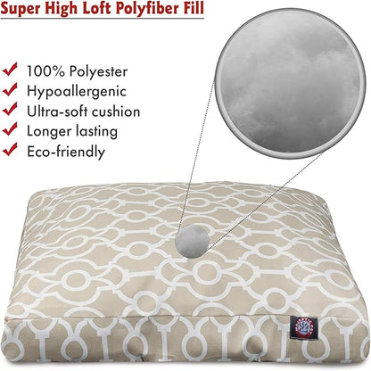 Majestic Pet Athens Sand Medium Rectangle Pet Bed