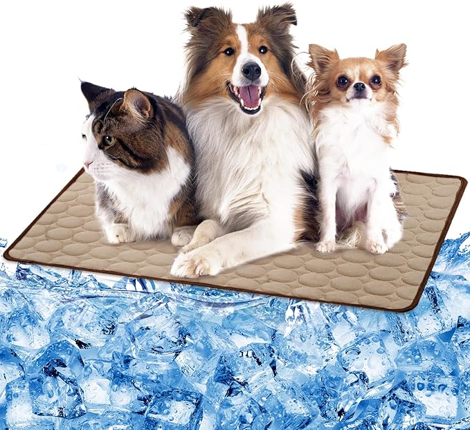 SHEJIZE Dog Cooling Mat Dog Cooling Pad Self Cooling Blanket 28x22inch/70x55cm)