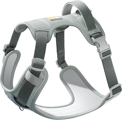 Dog Harness | No Pull Pet Harness, Super Adjustable and Wear-Resistant with Reflective Trim Design | Extra Soft Padded Dog Vest with Easy Control Handle (Mist Grey, Large)