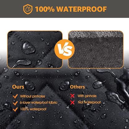 nzonpet Dog Back Seat Covers for Trucks 100% Waterproof F150- Black