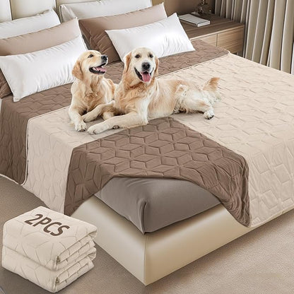 LOOBANI Waterproof Dog Bed Cover Blanket 2 Pack 62"×82"(2 Pack))