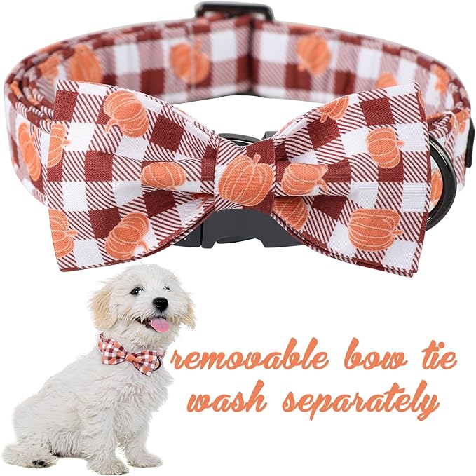 Unique Style Paws Cotton Dog Collar with Bow