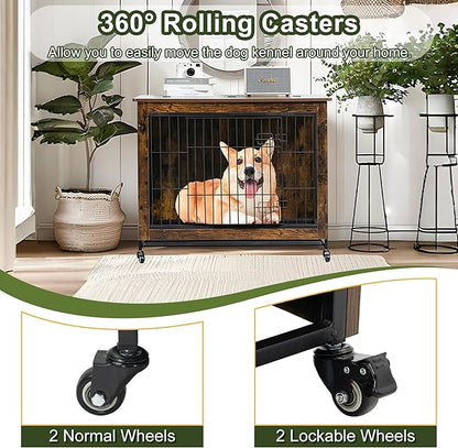 NicBex Dog Crate Furniture 38.3" L