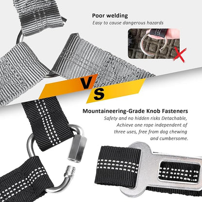 Removable Dog Seat Belt Harness for Car 3 in 1 Pet