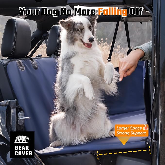 Back Seat Extender for Dogs，Heavy Duty Leatherette Dog 500lbs，Travel Dog