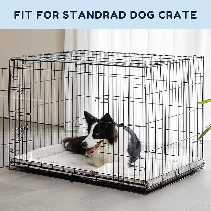 Figopage Stylish Dog Bed for Crate with Removable Machine Washable