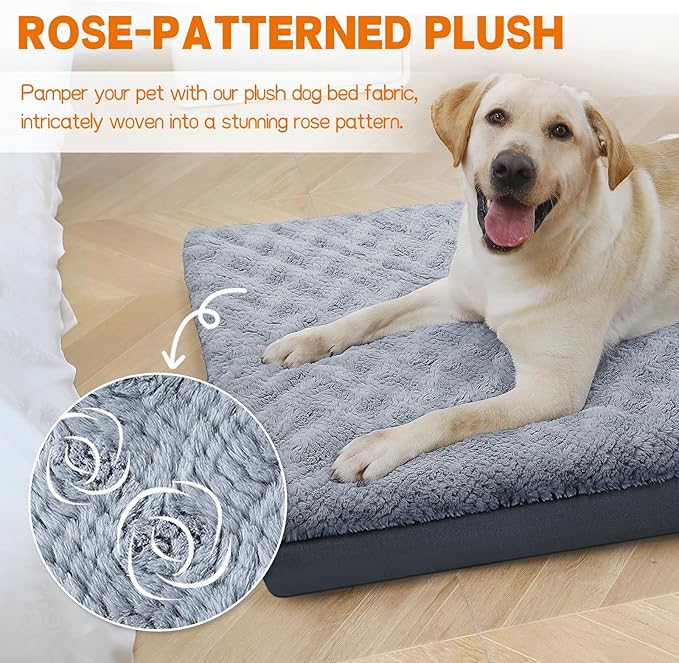 Supet Washable Orthopedic Dog Bed for Medium Large Dogs
