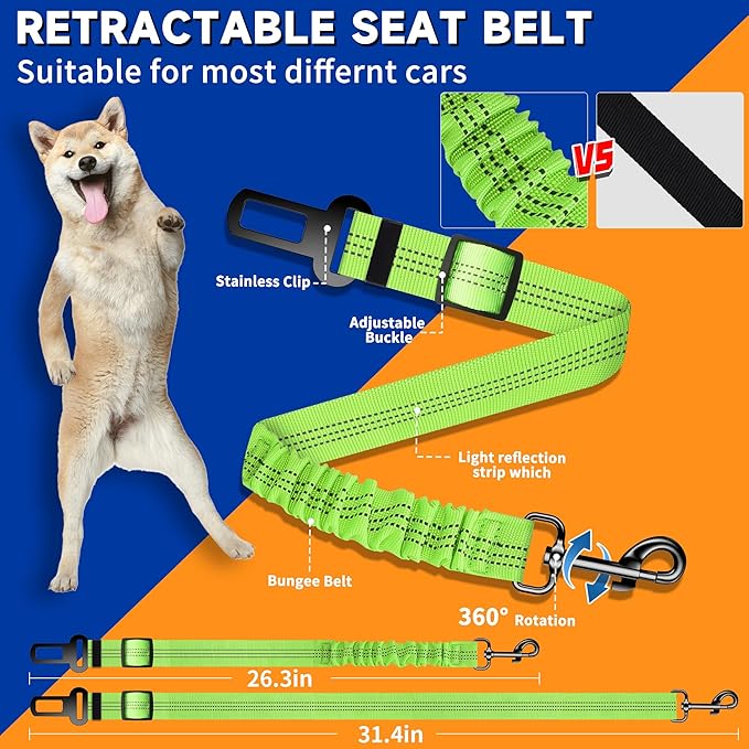 MDQ Dog Car Seat Cover for Pets 100% Waterproof Dog Car Hammock 600D Heavy