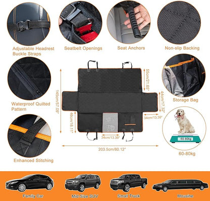 uxcell Dog Car Seat Cover Pet Back Seat 600D Sturdy