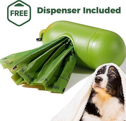 Biodegradable Dog Poop Bags 150 Count 10 Rolls with Dispenser