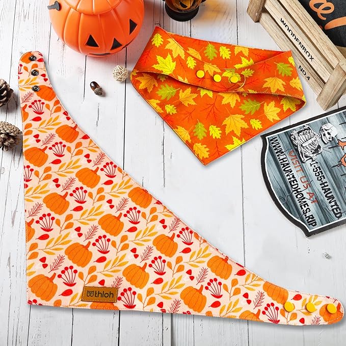 Fall Dog Bandanas 2 Pack