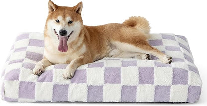 Lesure Dog Beds Large Sized Dog-Thick Shredded Chopped Foam Pet Bed Bottom(35'x22', Purple)