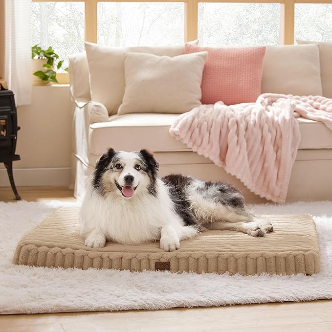 Bedsure Orthopedic Dog Bed for Large Dogs (44x32, Tuscan