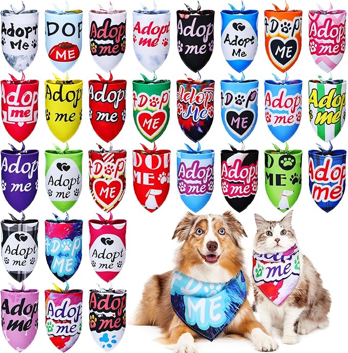30 Pcs Adopt Me Dog Bandanas Pet Bandanas