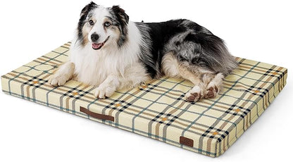 Bedsure Extra Large Patterned Dog Bed for Large Dogs Cover(41"x29", Cream)