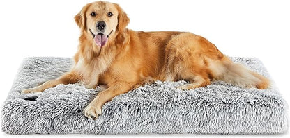 WESTERN HOME WH Dog Crate Bed for Large Dogs, Waterproof Orthopedic Dog Bed - Egg Crate Foam Dog Bed with Removable Washable Cover, Plush Dog Bed with Non-Slip Bottom