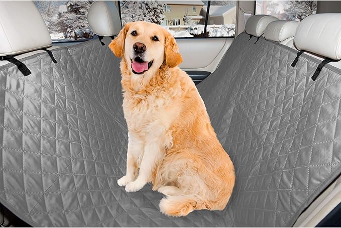 Furhaven Universal Water-Resistant Quilted Hammock-Style Backseat or Cargo Area Protector