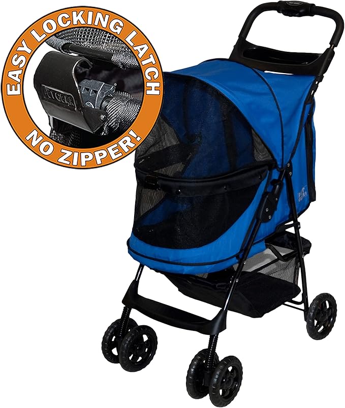 Pet Gear No-Zip Happy Trails Pet Stroller for Cats/Dogs 3 Colors