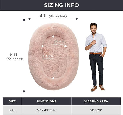 Bedsure Memory Foam Human Dog Bed 72"x48"x12" Calming