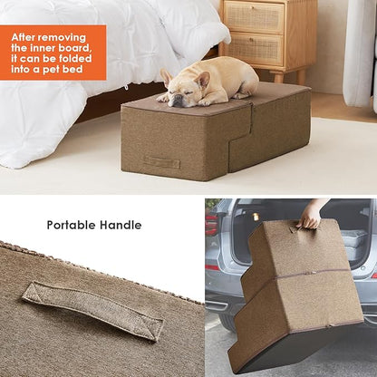 EHEYCIGA Dog Stairs for Bed 20”H 4-Step Extra