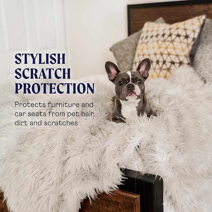 PAW BRANDS PupProtector Waterproof Throw Blanket for Dogs and Cats (60" L 50" W)