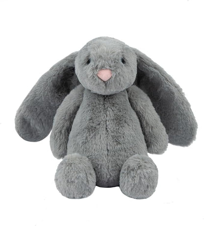 Best Pet Supplies Interactive Bunny Buddy Dog Toy with Crinkle and Squeaky Enrichment for Small and Medium Breed Puppies or Dogs, Cute and Plush - Bunny (Gray)