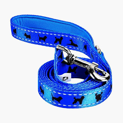 EcoBark Dog Leash - Soft & Reflective Comfort Leash with Padded Handle - Strong Durable Heavy Duty - Training and Pulling for Small, Medium or Large Dogs (Royal Blue)