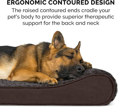 Furhaven Memory Foam Dog Bed for Extra Large Dogs w/ Removable Washable Cover 180 lbs