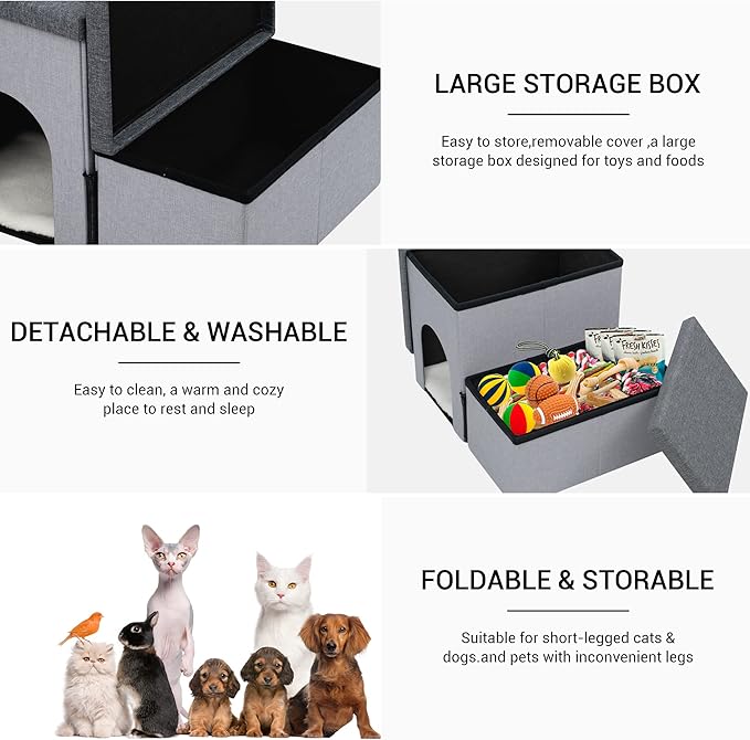 Heeyoo Dog Stairs for Small Dogs 2-Step Pet