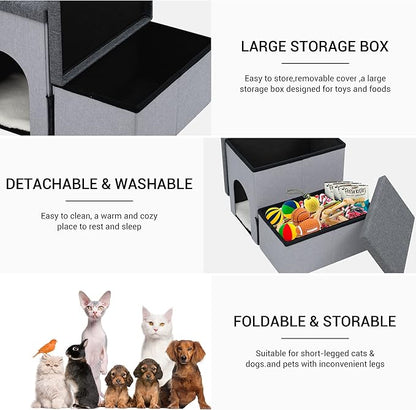 Heeyoo Dog Stairs for Small Dogs 2-Step Pet