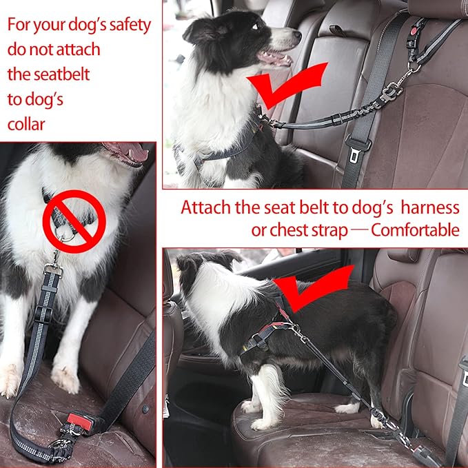 Dog Seat Belt 5-in-1 Multi-Functional