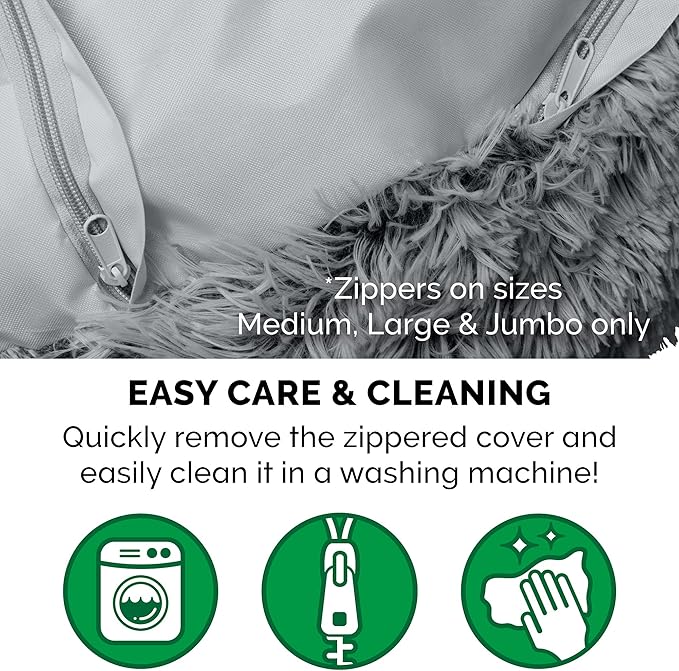 Furhaven 45" Round Calming Donut Dog Bed for Large Dogs 90 lbs