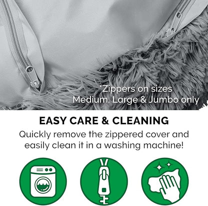 Furhaven 45" Round Calming Donut Dog Bed for Large Dogs 90 lbs