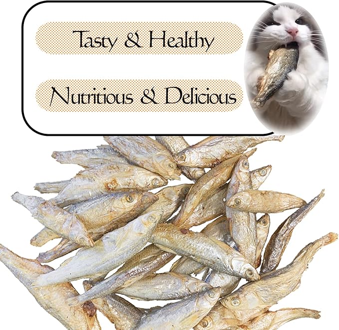 Amzey Minnows - 3.5 oz Freeze Dried - 100% Natural Premium Cat Treats - Minnows Treats - Freeze Dried Minnows for Cats & Dogs - Bulk Package Minnows (1.6 "to 2.8" Length Each)