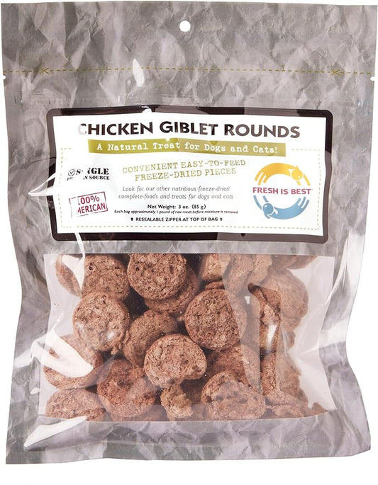 Fresh Is Best - Freeze Dried Healthy Raw Meat Treats for Dogs & Cats - Chicken Giblets