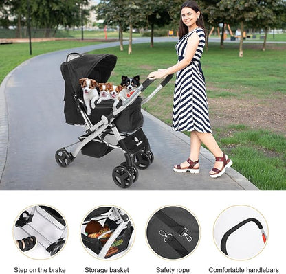 Pet Dog Stroller for Medium Small Dogs Cats