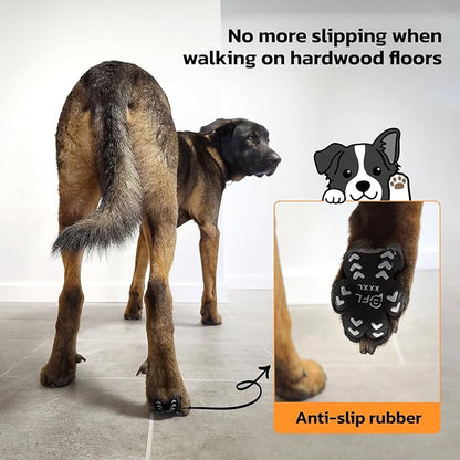 Anti-Slip Dog Paw Protector Pads for Senior Dogs Essentials,12sets(48pcs) S(4-10lbs)