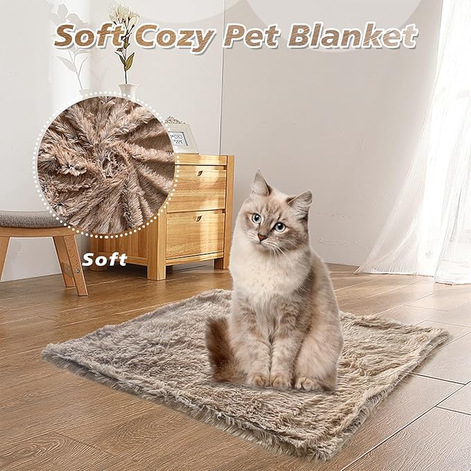 PJYuCien Fluffy Fleece Calming Pet Throw Blanket 16 * 24", Machine