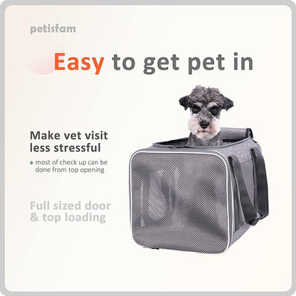 petisfam Soft Large Cat Carrier with Privacy Zipped Flaps for Sensitive and Nervous Cats