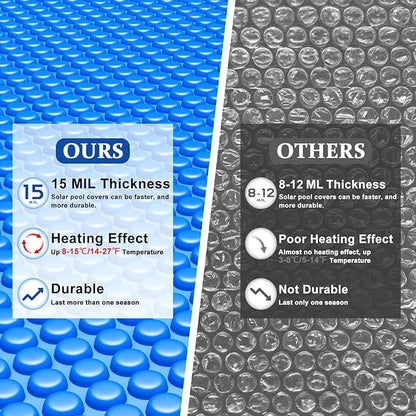 24 Ft Bubble Solar Pool Covers Blankets (24 Foot)