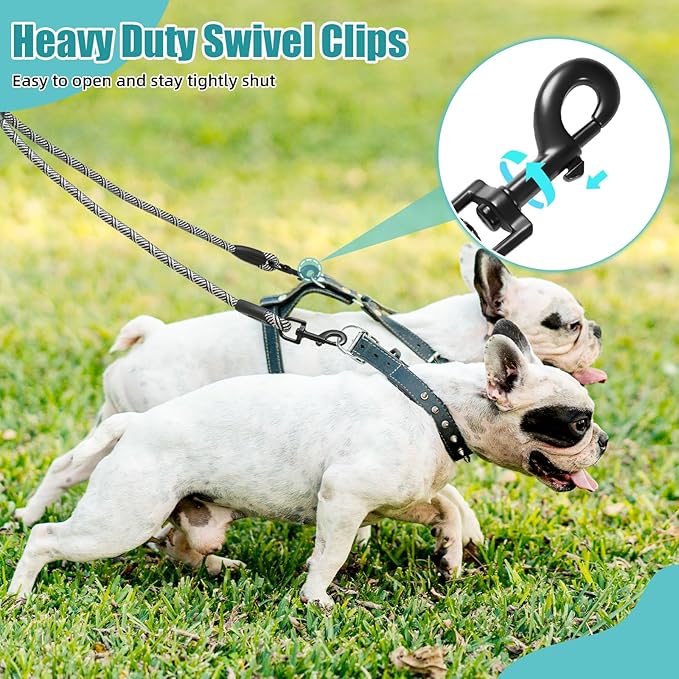 2 Dog Leash 360° Swivel 2 Dogs