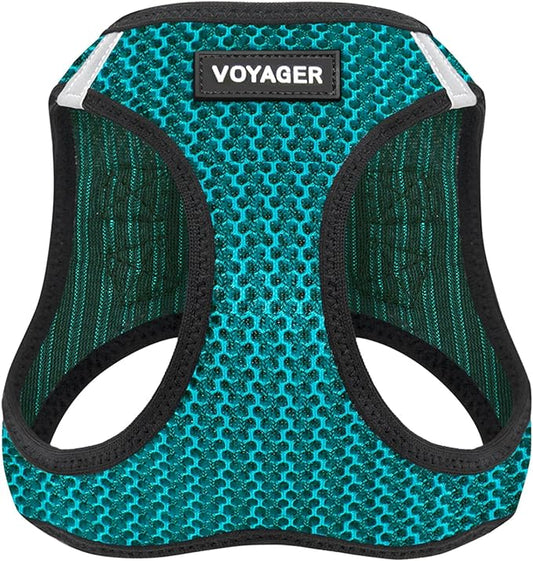 Voyager Step-in Air Dog Harness - All Weather Mesh Step in Vest Harness for Small and Medium Dogs and Cats by Best Pet Supplies - Harness (Turquoise 2-Tone), S (Chest: 14.5-16")