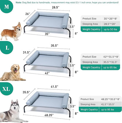 Cooling Elevated Dog Bed with Pillows