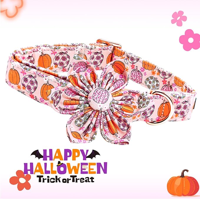 Lionheart glory Premium Halloween Dog Collars Flower Dog