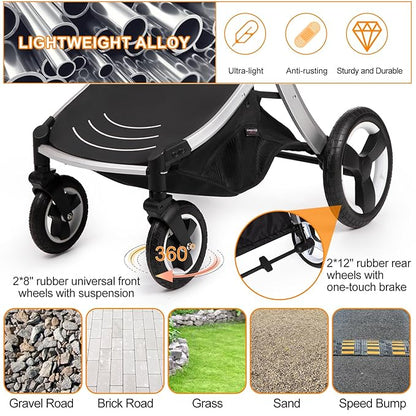 Pet Stroller for middle dogs zipperless with cat